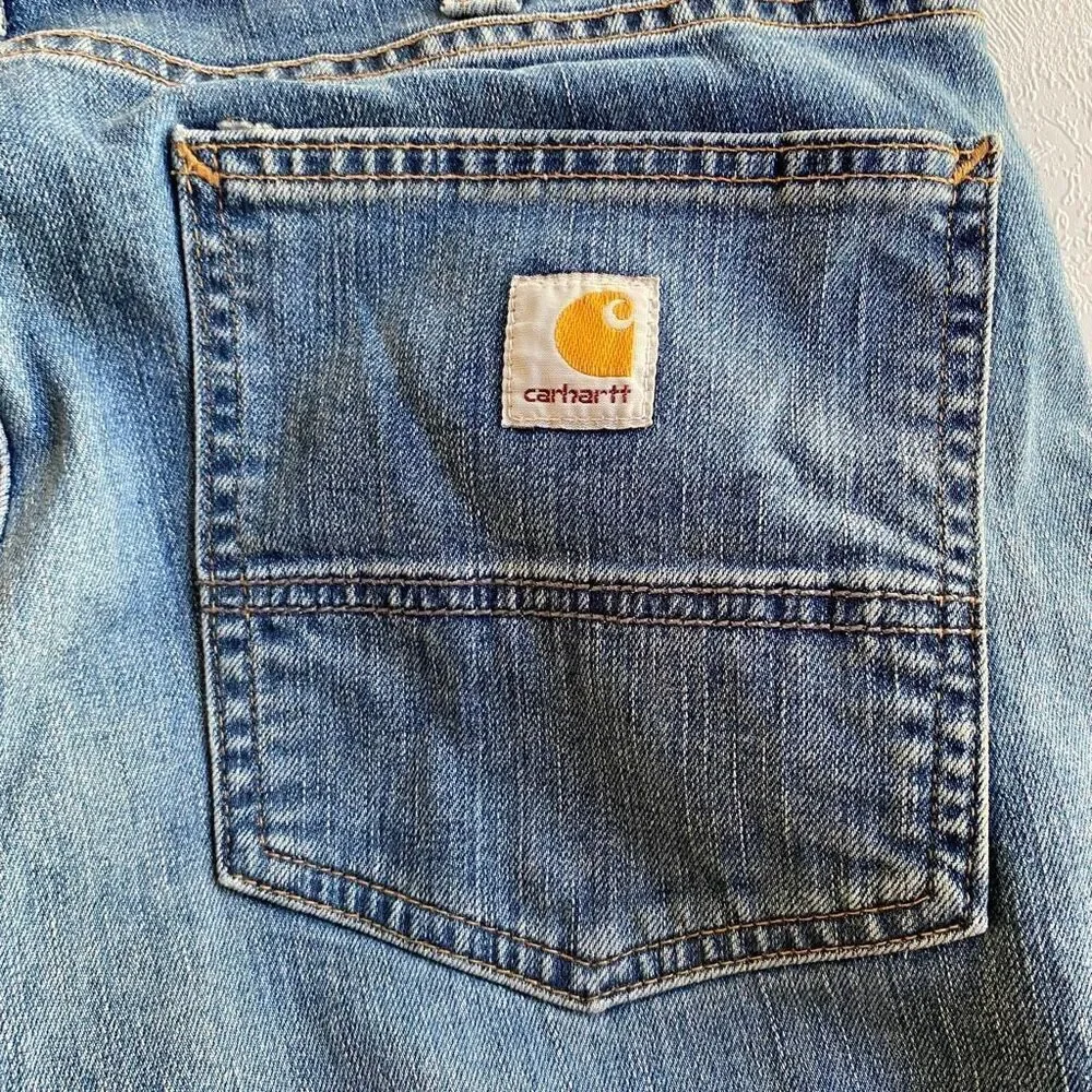 Carhartt Relaxed Fit Jeans Men’s 34x32 Blue Denim Workwear Stretch